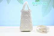 Dior Lady Bag 24cm in White - 5