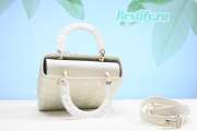 Dior Lady Bag 24cm in White - 3