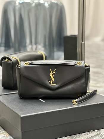 YSL Calypso Shoulder Bag in Black 26CM