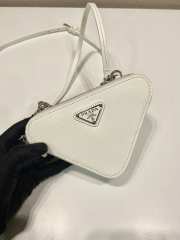 Prada Saffiano Leather Mini Pouch 15CM White - 3