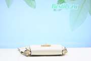 Prada Logo Plaque Shoulder Bag White 24CM - 6