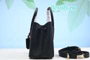 Prada Saffiano Cuir Mini Double Bag Black 25CM - 5