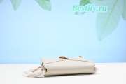 YSL Medium Cassandra Clasp Bag White - 5