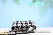 Chanel 19 Bag Tweed Quilted Black and White 26cm - 5