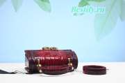 Dolce & Gabbana Amore Shoulder Bag In Crocodile Leather Red - 3