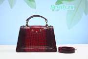 Dolce & Gabbana Amore Shoulder Bag In Crocodile Leather Red - 2