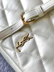 YSL 87 Quilted-leather Clutch Bag White 26CM - 3