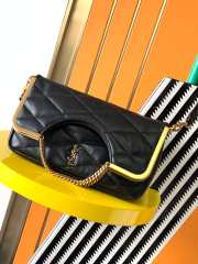 YSL 87 Quilted-leather Clutch Bag Black 26CM - 1