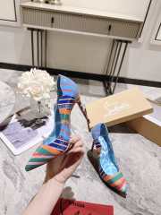 Christian Louboutin Patent Striped Pumps Multicolor  - 2