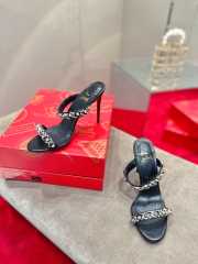 Christian Louboutin Just Chain Slide Sandal - Black - 2