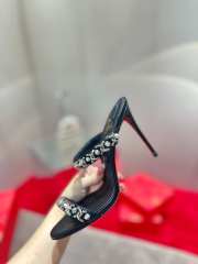 Christian Louboutin Just Chain Slide Sandal - Black - 6