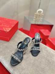 Christian Louboutin Just Chain Slide Sandal - Black - 4