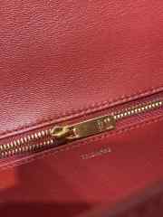 Celine Chain Besace Triomphe Shoulder Bag Red - 2