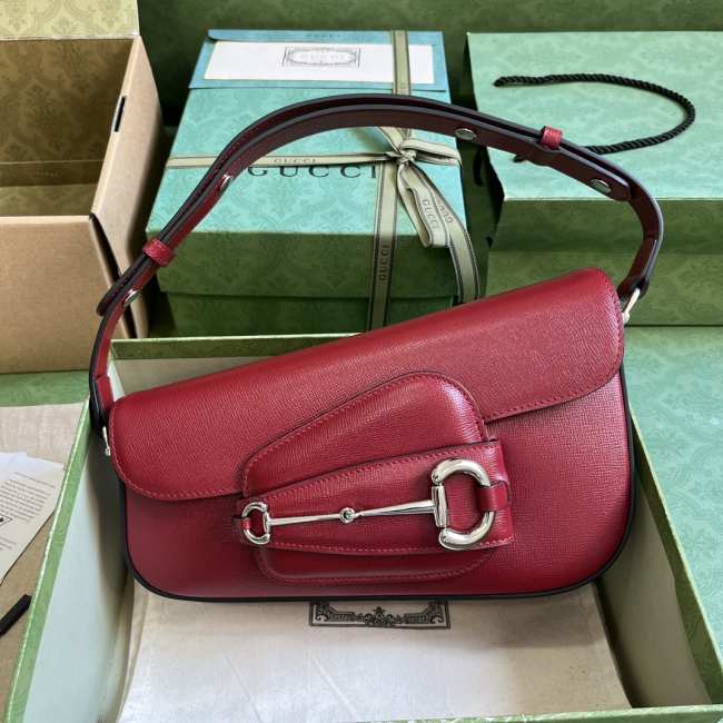 Gucci Horsebit 1955 Shoulder Bag Wine-Red - 1