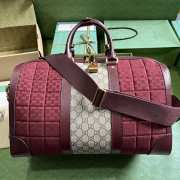 Gucci GG Canvas Duffle Bag 44CM Red - 6