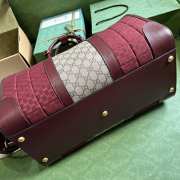 Gucci GG Canvas Duffle Bag 44CM Red - 2