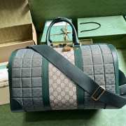 Gucci GG Canvas Duffle Bag 44CM Green - 4