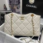 Chanel Shopping Tote Bag in White 33CM - 1