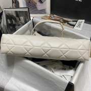 Chanel Shopping Tote Bag in White 33CM - 6