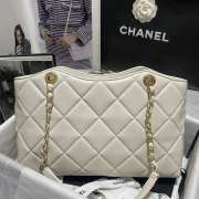 Chanel Shopping Tote Bag in White 33CM - 4