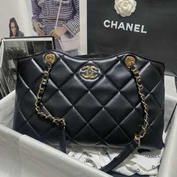 Chanel Shopping Tote Bag in Black 33CM