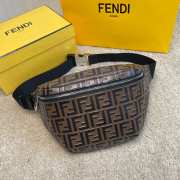 Fendi Vitello Century Bi-Color FF 1974 Embossed Belt Bag - 1