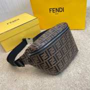 Fendi Vitello Century Bi-Color FF 1974 Embossed Belt Bag - 5