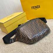 Fendi Vitello Century Bi-Color FF 1974 Embossed Belt Bag - 3