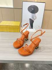 Fendi Baguette Heeled Sandals in Orange - 6