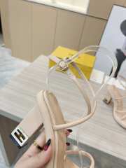 Fendi Baguette Heeled Sandals in Nude - 2