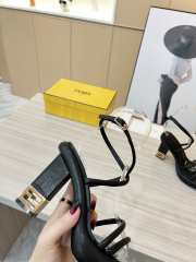 Fendi Baguette Heeled Sandals in Black - 6