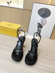 Fendi Baguette Heeled Sandals in Black - 5