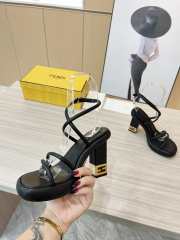 Fendi Baguette Heeled Sandals in Black - 2