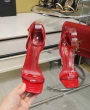 YSL High Heel Sandals in Patent Leather Red - 2