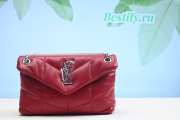 YSL Loulou Puffer Handbag 29cm Red - 1