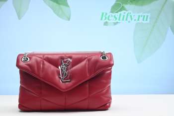 YSL Loulou Puffer Handbag 29cm Red