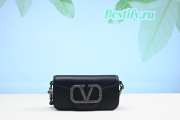 Valentino Garavani small Locò crystal-embellished shoulder Bag 20CM in Black - 1