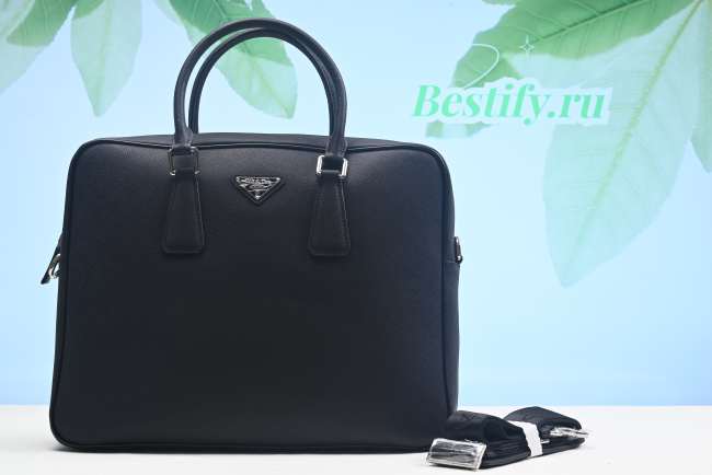 Prada Leather Briefcase 36CM - 1