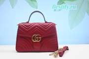 Gucci Marmont Crossbady handle bag with Red 498110 - 1