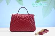 Gucci Marmont Crossbady handle bag with Red 498110 - 2