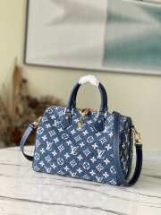 Louis Vuitton Speedy Bandouliere Blue M59609 25CM - 1