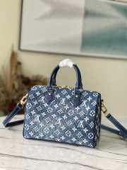 Louis Vuitton Speedy Bandouliere Blue M59609 25CM - 3