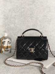 Chanel 23K Crossbody Bag Black with Silver Hardware - 1