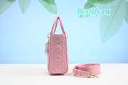 Dior Lady Bag Pink 20CM - 4