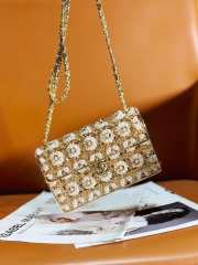 Chanel Classic Flap Pearl Metal Bag 17CM - 1