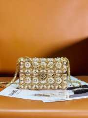 Chanel Classic Flap Pearl Metal Bag 17CM - 6