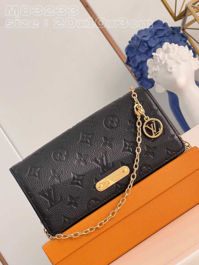 Louis Vuitton Monogram Wallet On Chain in Black 20CM M83233 - 1