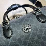 Gucci Large Duffle Bag with Interlocking G in black  - 2