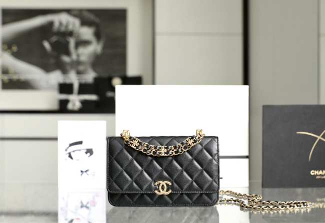 Chanel Clutch with Chain in Black Ap3019  - 1