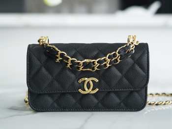 Chanel 22k Mini WOC Bag 17CM Black